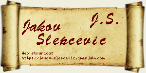 Jakov Slepčević vizit kartica